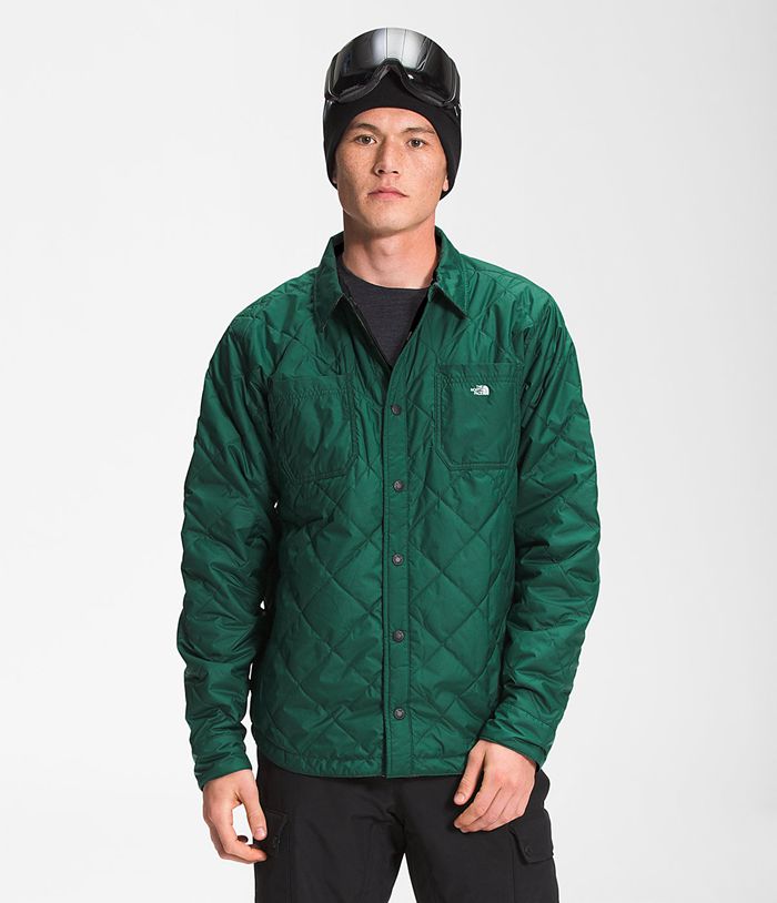 Casaca De Pluma The North Face Hombre Fort Point Insulated Flannel Verde - Peru 02963ELJP